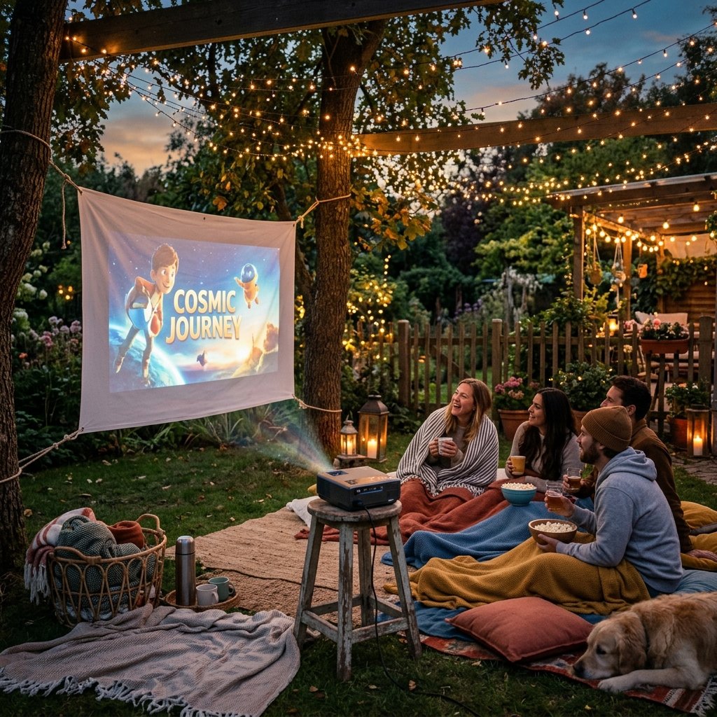 Oklumi Pivot 2 backyard movie night