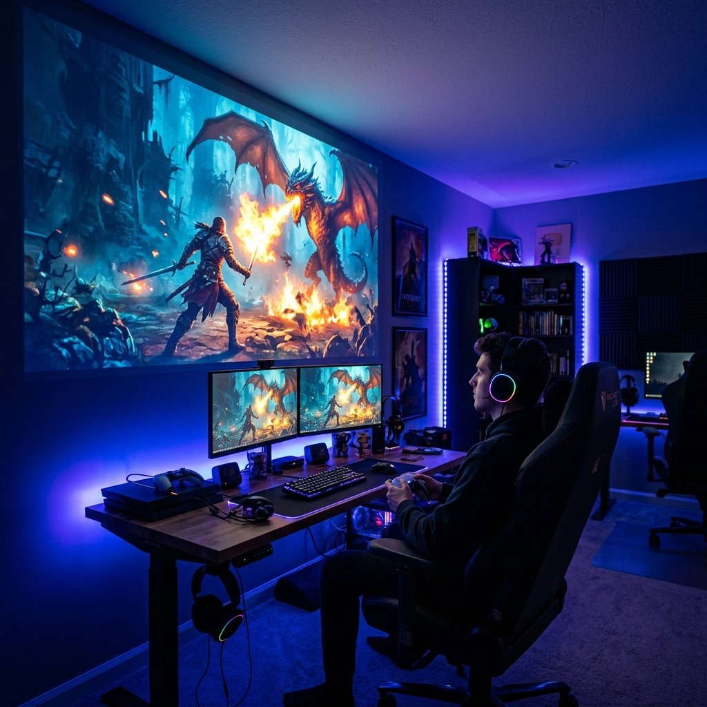Oklumi Pivot 2 gaming room setup